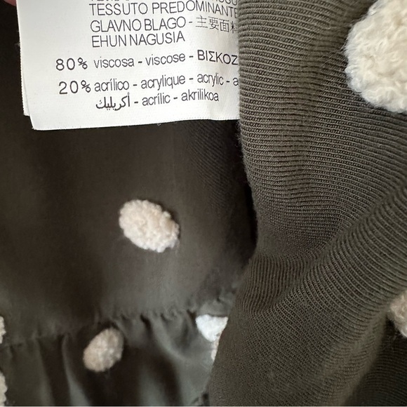 Zara Long Sleeve Polka Dot Appliqué Mini Dress (Size: Medium) - Picture 9 of 10